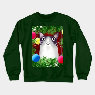 The Cat and the Christmas Tree Crewneck Sweatshirt